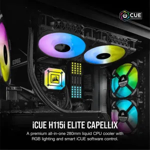 Corsair iCUE H115i Elite Capellix CPU Cooler - High Performance Liquid Cooling - image 10