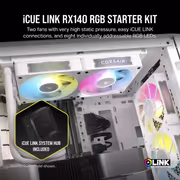Corsair iCUE LINK RX140 RGB 140mm PWM Twin Fan Kit White - image 8