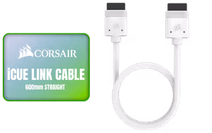Corsair iCUE Link 600mm Straight Cable White - Image 1
