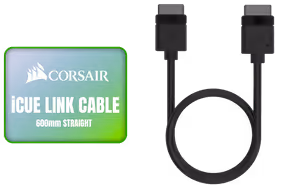 Corsair iCUE Link Cable 600mm Straight Black - Image 1
