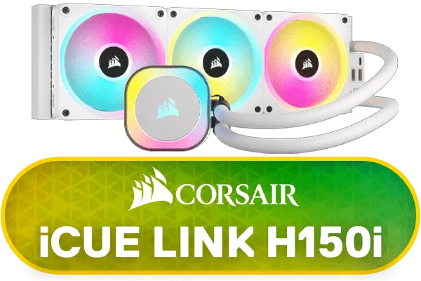 CORSAIR iCUE Link H150i RGB AIO Liquid CPU Cooler - White