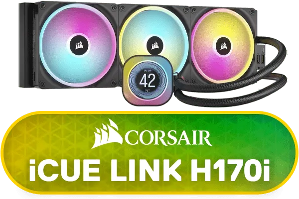 Corsair iCUE Link H170i LCD 420mm Liquid CPU Cooler - Black