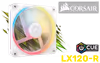 CORSAIR iCUE Link LX120-R RGB 120mm PWM Fan – White - image 1