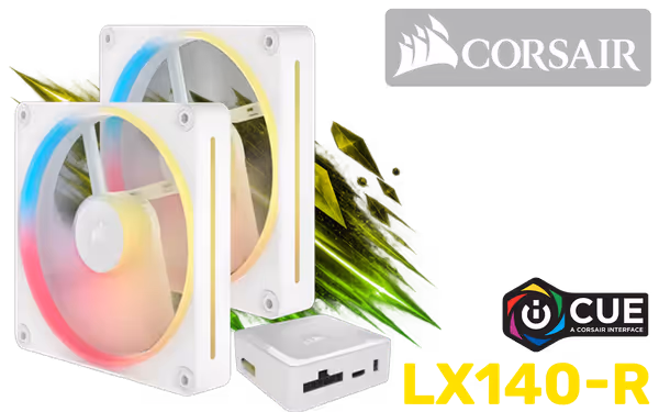 Corsair iCUE Link LX140-R 140mm RGB PWM Dual Fan Kit - image 1 Corsair iCUE Link LX140-R 140mm RGB PWM Dual Fan Kit - image 1