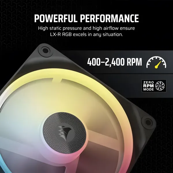 Corsair iCUE LINK LX120-R RGB 120mm PWM Reverse Fan Expansion