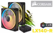Corsair iCUE LINK LX140-R 140mm RGB Reverse Rotor Fan Kit - image 1