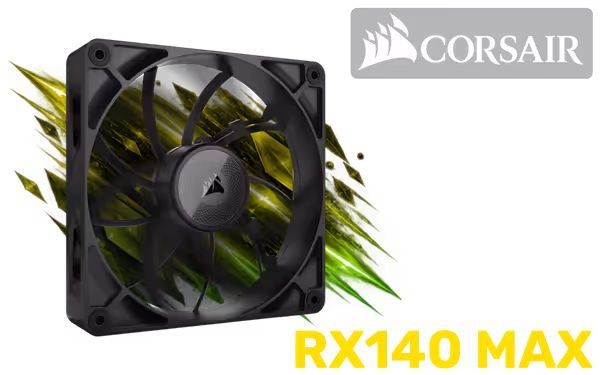 Corsair iCUE LINK RX140 MAX 140mm PWM High-Pressure Fan - image 1 Corsair iCUE LINK RX140 MAX 140mm PWM High-Pressure Fan - image 1