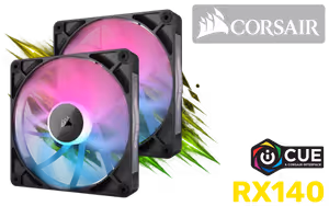 Corsair iCUE LINK RX140 RGB 140mm PWM Fan Twin Starter Kit - Image 1