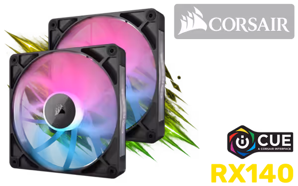 Corsair iCUE LINK RX140 RGB 140mm PWM Fan Twin Kit - image 1 Corsair iCUE LINK RX140 RGB 140mm PWM Fan Twin Kit - image 1
