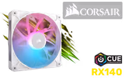 Corsair iCUE LINK RX140 RGB 140mm PWM Fan — White - image 1