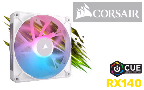 Corsair iCUE LINK RX140 RGB 140mm PWM Fan — White - image 1 Corsair iCUE LINK RX140 RGB 140mm PWM Fan — White - image 1