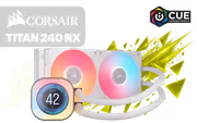 Corsair TITAN 240 RX LCD 240mm AIO Liquid CPU Cooler - image 1