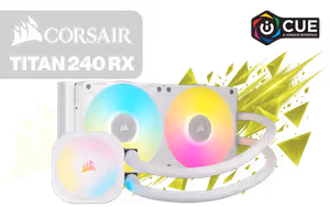 Corsair iCUE Link Titan 240 RX RGB AIO Liquid Cooler-White - Image 1