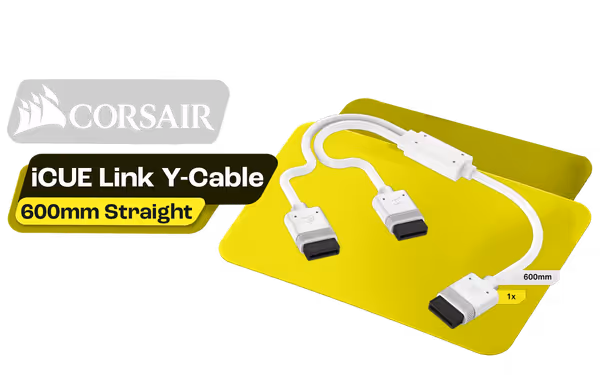 CORSAIR iCUE Link Y-Cable CL-9011132-WW 600mm White - image 1 CORSAIR iCUE Link Y-Cable CL-9011132-WW 600mm White - image 1