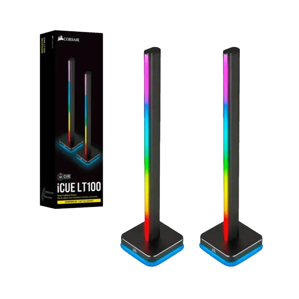 Corsair iCUE LT100 Smart Lighting Towers Starter Kit Immersive Ambient  Lighting Integrate with Games and Media Everything You Need to Shine  11