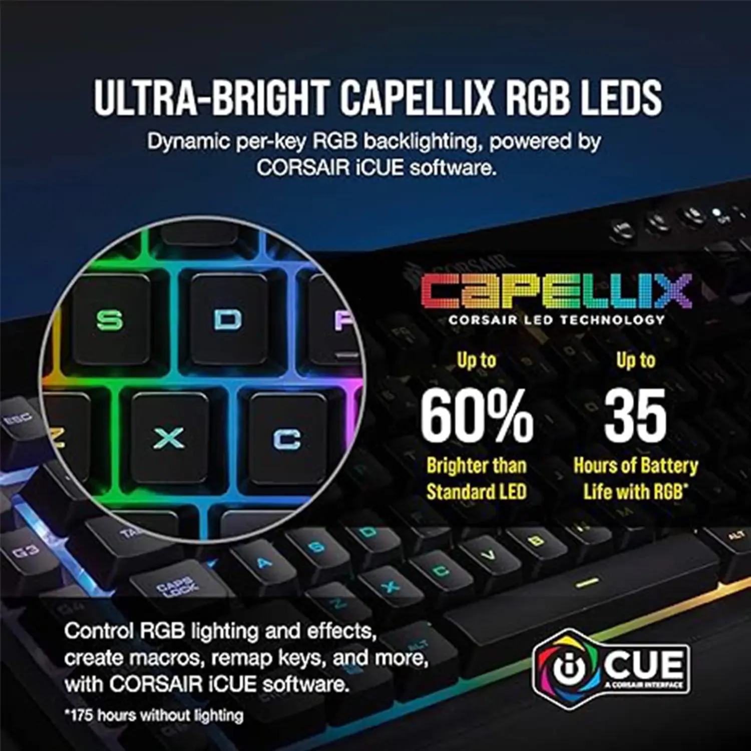 Store Corsair K57 RGB Wireless Gaming Keyboard - Black English Slipstream RGP0085.