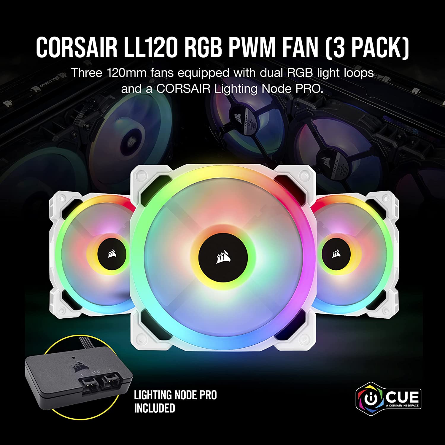 Rgb Led Pwm Fan Corsair Ll120 Rgb White Corsair LL120 RGB 120mm