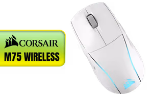 Corsair M75 WIRELESS Lightweight RGB Gaming Mouse White AP Corsair M75 WIRELESS Lightweight RGB Gaming Mouse White AP - Image 1