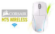 Corsair M75 Wireless White Gaming Mouse — 26,000 DPI, Lightweight - image 1