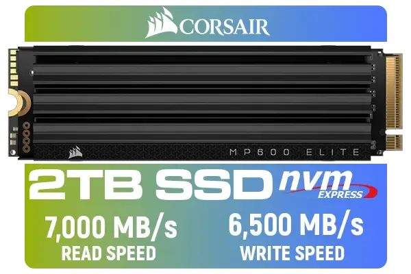 Corsair MP600 Elite 2TB NVMe SSD - Lightning-Fast Storage | Evetech