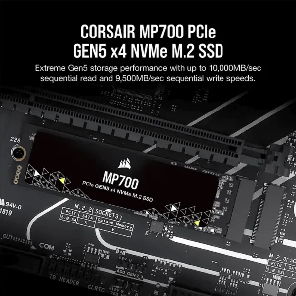 Corsair MP700 1TB NVMe PCIe Gen5 SSD - Ultra-Fast Storage Solution