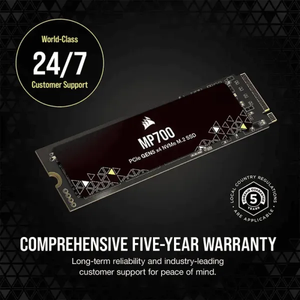 Corsair MP700 1TB NVMe PCIe Gen5 SSD - Ultra-Fast Storage Solution