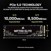 Corsair MP700 Elite 1TB NVMe PCIe Gen5 M.2 SSD - Fast Storage Solution - image 8