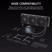 Corsair Nautilus 360 RS LCD 360mm Black AIO Liquid CPU Cooler - image 13