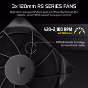 Corsair Nautilus 360 RS LCD 360mm Black AIO Liquid CPU Cooler - image 15