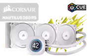 Corsair Nautilus 360 RS LCD — 360mm White AIO Cooler - image 1