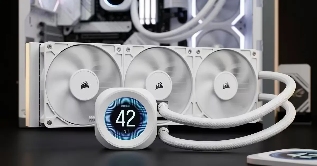 Corsair Nautilus 360 RS LCD — 360mm White AIO Cooler | Evetech