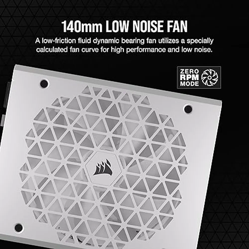 Corsair RM1000x SHIFT ATX Power Supply - White / Fully Modular / 80 PLUS Gold Certified / PCIe 5.1 & ATX 3.1 Compatible / CP-9020275-WW Corsair RM1000x SHIFT ATX Power Supply - White / Fully Modular / 80 PLUS Gold Certified / PCIe 5.1 & ATX 3.1 Compatible / CP-9020275-WW