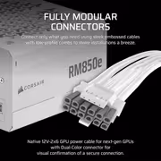 CORSAIR RM850e 850W White ATX 3.1 Modular PSU - image 7
