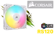 Corsair RS120 ARGB 120mm PWM Fan — White, Daisy‑chainable - image 1