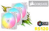 Corsair RS120 ARGB 120mm PWM Fans — Triple Pack White - image 1