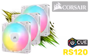 Corsair RS120 ARGB 120mm PWM Fans — Triple Pack White - image 1