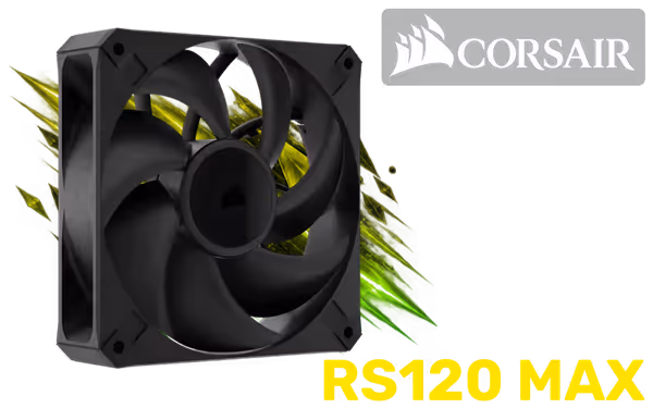Corsair RS120 MAX 120mm PWM Thick Fan — 2,000 RPM - image 1 Corsair RS120 MAX 120mm PWM Thick Fan — 2,000 RPM - image 1