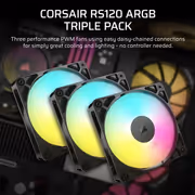 Corsair RS120 ARGB 120mm PWM Fans - Triple Pack, High Airflow - image 11
