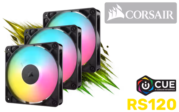 Corsair RS120 ARGB 120mm PWM Fans - Triple Pack, High Airflow - image 1 Corsair RS120 ARGB 120mm PWM Fans - Triple Pack, High Airflow - image 1