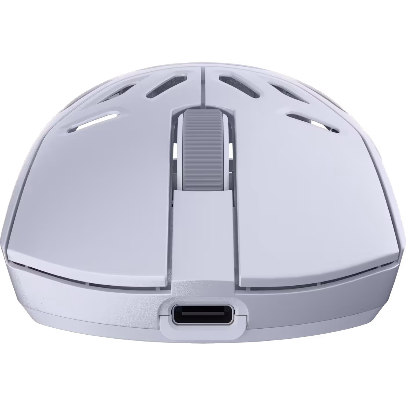 Top-down view of the SABRE v2 PRO WIRELESS MG showing the shell and scroll wheel