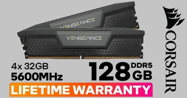 Corsair Vengeance 128GB 5600MHz DDR5 RAM - High-Performance Memory