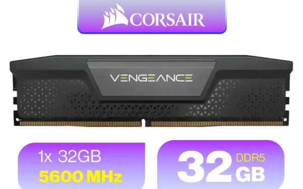 CORSAIR VENGEANCE DDR5 RAM 32GB (2x16GB) 5600MHz CL40 AMD EXPO ICUE Compatibel - Grijs (CMK32GX5M2B5600Z40)