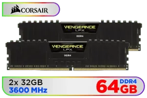 Corsair Vengeance LPX 64GB 3600MHz DDR4 Memory - High Performance