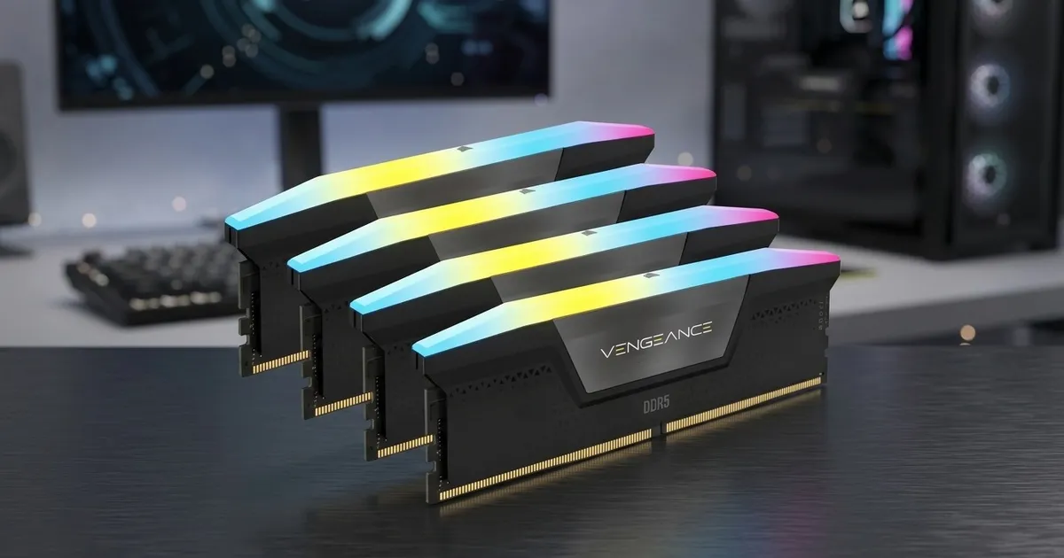 CORSAIR VENGEANCE RGB 128GB (4x32GB) DDR5 5600MHz RAM | Evetech