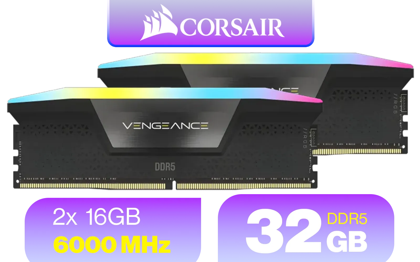 Corsair Vengeance RGB DDR5 32GB 6000MHz C36 Memory
