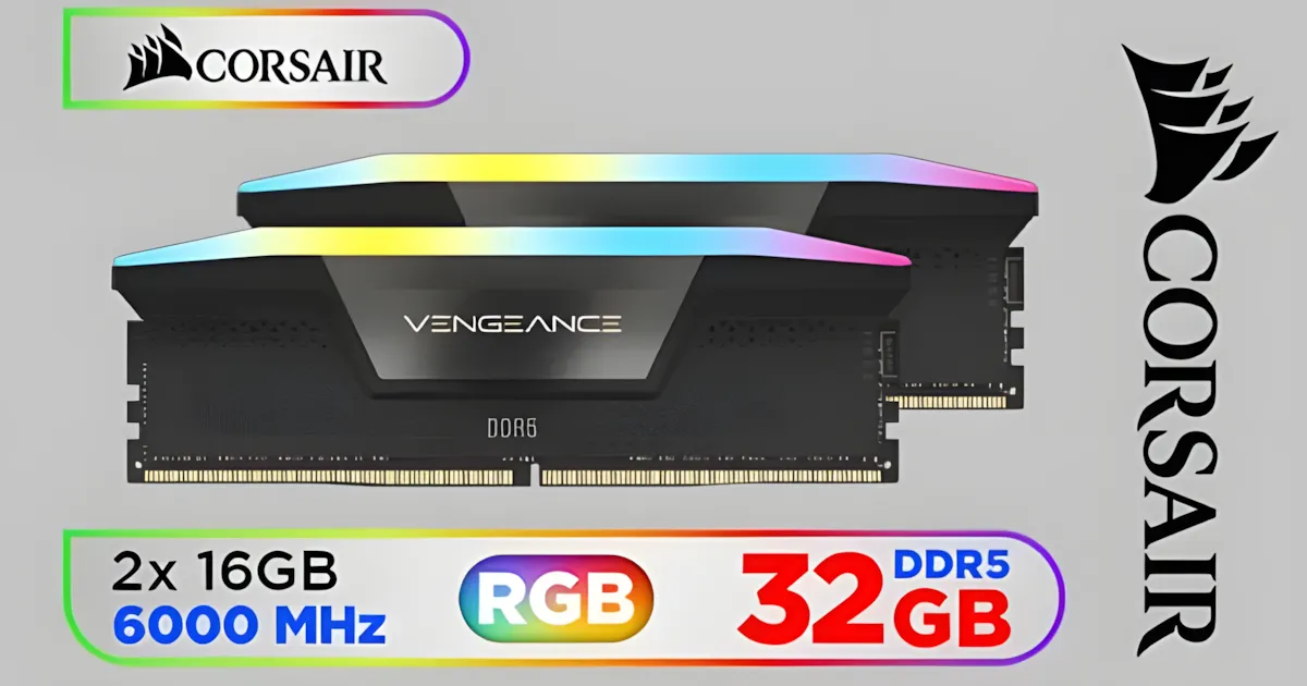 Corsair Vengeance RGB DDR5 32GB 6000MHz C36 Memory | Evetech