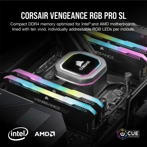 【箱付き】Corsair VENGEANCE RGB 16GB(8GB CORSAIR Vengeance RGB PRO 16GB (2x8GB) DDR4 Desktop Memory