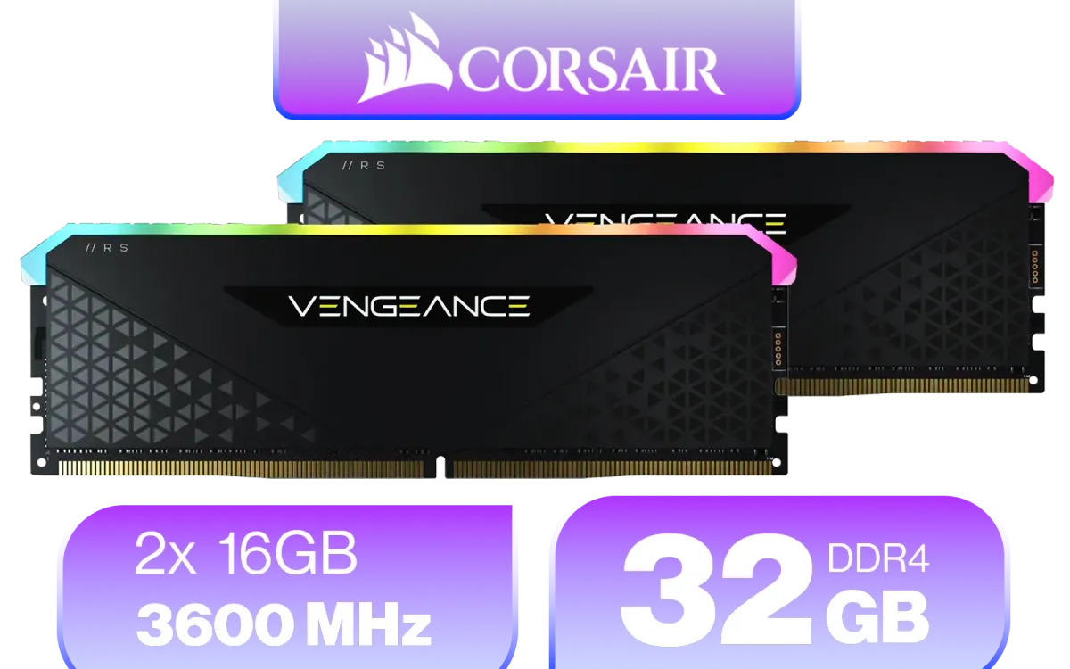 Corsair Vengeance RGB RS 32GB (2x16GB) DDR4-3600 Memory Kit | Evetech