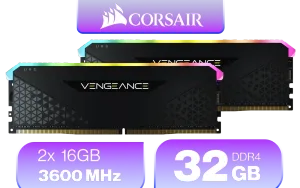 Corsair Vengeance RGB RS 32GB (2x16GB) DDR4-3600 Memory Kit | Evetech