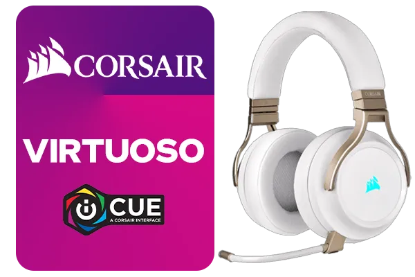 Corsair VIRTUOSO RGB Wireless Gaming Headset - Pearl